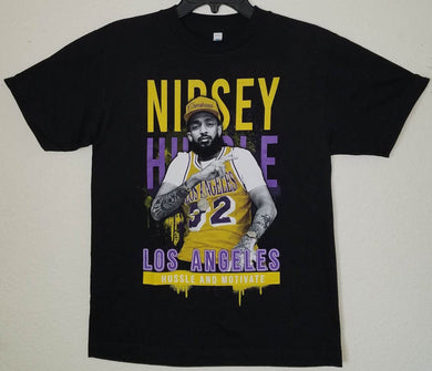 new nipsey hussle laker themed unisex silkscreen t shirt available from small-3xl women unisex rap music men hip hop rap apparel adult shirts tops