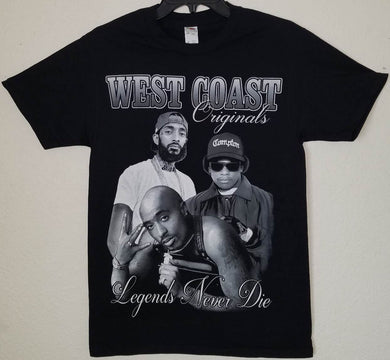 new nipsey hussle 2pac eazy e legends never die unisex slikscreen hip hop t-shirt women unisex tupac singer rap music men rap men eazy e apparel adult shirts tops