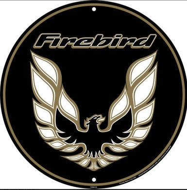 new pontiac firebird large aluminum round sign 24 diameter wall decor cars novelty