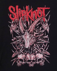 new slipknot red goat skulls unisex silkscreen t-shirt available from small-2xl women unisex music men apparel adult hard rock shirts tops