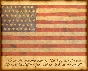 new star spangle banner flag lyrics patriotic wall decor metal sign 16width x 12.5height usa patriotic aluminum novelty