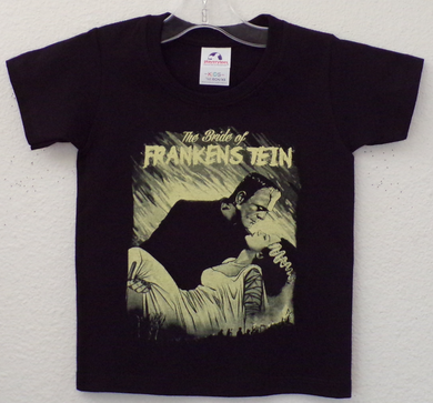 New ’The Bride of Frankenstein Kissing’ Youth Silkscreen T-Shirt. Available From XS-XL Youth. - XS - Youth Regular