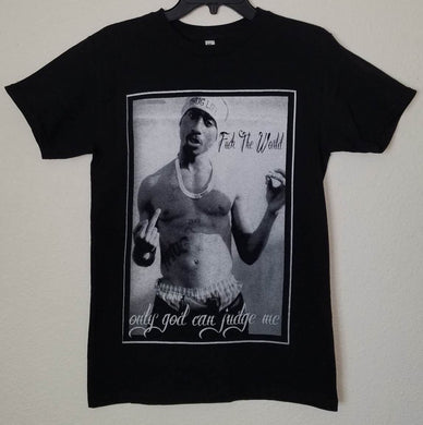 new tupac only god can judge me f t w mens silkscreen t-shirt available from small-2xl women  unisex rap music movies men hip hop f the world apparel adult shirts tops