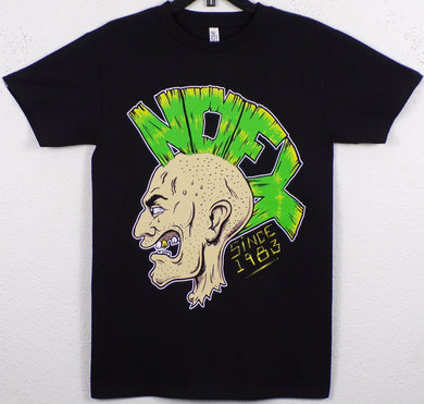 New ’NOFX Green Mohawk’ Adult Silkscreen T-Shirt. Available In Small-3XL. - Unisex Short Sleeve Shirt