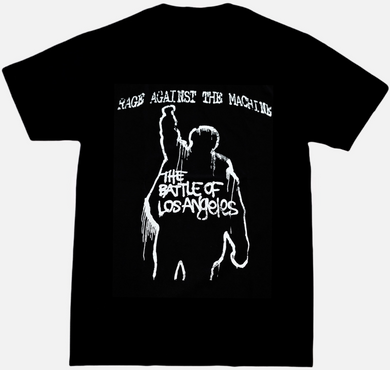 ’Rage Against the Machine - The Battle Of Los Angeles’ Adult Silkscreen T-Shirt. Available From Small-3XL. - Unisex Short Sleeve Shirt