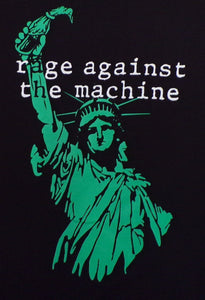 ’Rage Against the Machine Statue Of Liberty’ Adult Silkscreen T-Shirt. Available From Small-3XL. - Unisex Short Sleeve Shirt