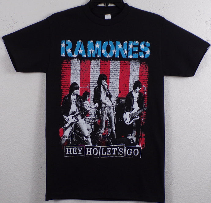 New ’Ramones - Hey Ho Let’s Go’ Adult Silkscreen T-Shirt. Available From Small-3XL. - Unisex Short Sleeve Shirt