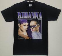 Load image into Gallery viewer, rihanna double picture adult silkscreen r b soul t-shirt available from small-3xl unisex music hip hop rap apparel adult shirt tops
