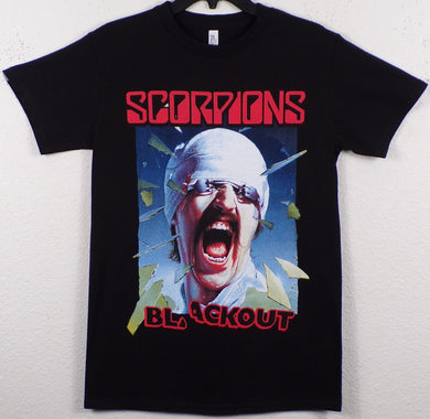 ’Scorpions - Blackout’ Adult Silkscreen T-Shirt. Available From Small-3XL. - Small - Unisex Short Sleeve Shirt