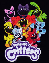 Load image into Gallery viewer, Youth T-shirt showcasing a fun group of smiling critters. Available in XS-XL
