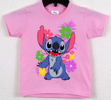 Load image into Gallery viewer, &quot;Stitch&quot; Inspired Youth Silkscreen T-Shirt – A high-quality, soft cotton tee featuring a bold and playful design inspired by the mischievous blue alien. Available in XS-XL
