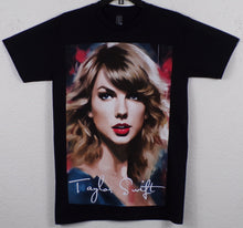 Load image into Gallery viewer, New ’Taylor Swift Fan Art Portrait’ Unisex Silkscreen T-Shirt. Available From Small-3XL. - Small - Men’s Short Sleeve
