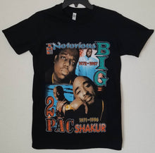 Load image into Gallery viewer, tupac biggie colored picture unisex silkscreen tshirt available from small-3xl. 
