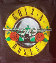 Load image into Gallery viewer, new guns n roses double gun infant silkscreen t-shirt available in 6 12 18 24 months unisex music kids hard rock girl boy music apparel baby toddler tops
