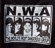 Load image into Gallery viewer, new n w a the worlds most dangerous group infant silkscreen t-shirt available in 6 12 18 24 months yella girl unisex rap music movie boy kids baby mc ren ice cube eazy e dr dre apparel toddler shirts tops
