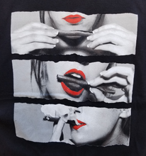 Load image into Gallery viewer, new girl rolling and smoking a blunt mens silkscreen t-shirt available from small 2xl women unisex men apparel adult 420 shirts tops

