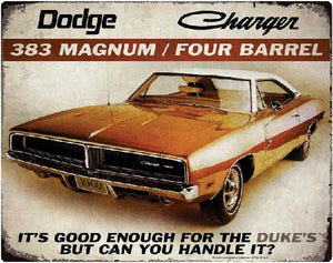 new dodge challenger 363 magnum man cave shop metal sign 16width x 12.5height wall decor transportation mopar challenger auto cars novelty