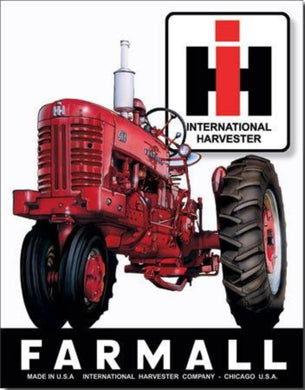 new farmall 400 international harvester man cave farm lift tractor metal sign 12.5width x 16height wall decor transportation ford motors farm auto novelty