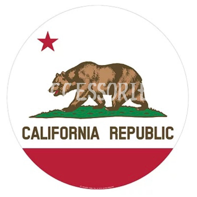 new california republic curved metal with hemmed edges dome signs 15 round wall decor novelty