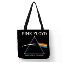 Load image into Gallery viewer, new pink floyd dark side of the moon canvas tote bags image is printed on both sides women unisex tote bag men classic rock apparel handbags

