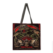 Load image into Gallery viewer, new gremlins canvas tote bags image is printed on both sides women unisex movie men horror apparel handbags
