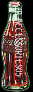 new coca cola bottle large die cut sign 11width x 35.5height vintage drinks decor wall metal sign novelty soda aluminum