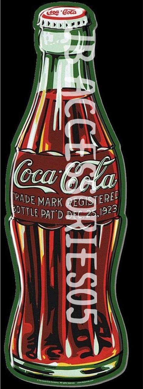 new coca cola bottle large die cut sign 11width x 35.5height vintage drinks decor wall metal sign novelty soda aluminum