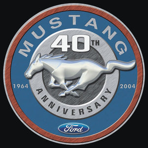 new mustang 40th anniversary man cave shop sign 12 round wall decor metal sign ford cars auto anniversary novelty
